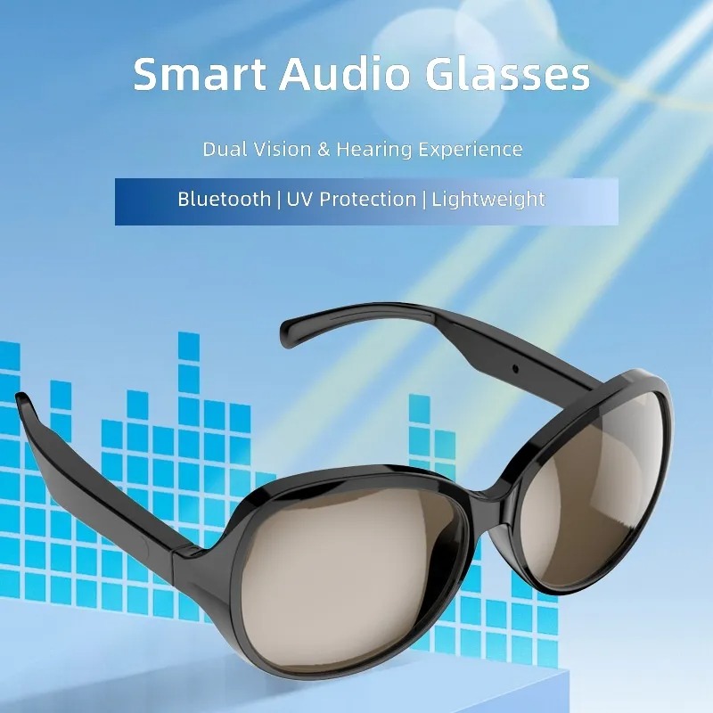 Bone Conduction Sunglasses Sports - Inteligentne okulary przeciwsłoneczne Bluetooth z przewodnictwem