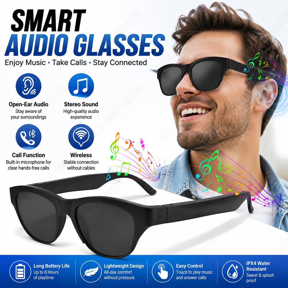 Smart Audio Glasses Touch Control - Inteligentne okulary audio Bluetooth 5.3 z