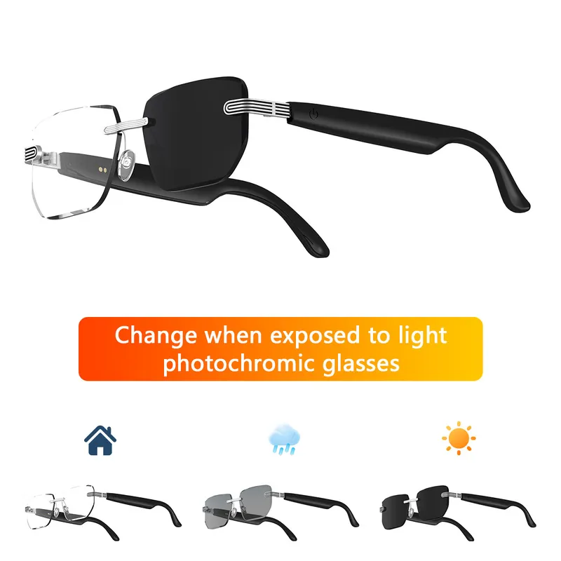 Photochromic Smart Sunglasses Audio - Inteligentne okulary do tłumaczeń AI, słuchawki