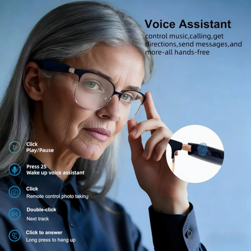 Blue Light Blocking Smart Audio Glasses - Inteligentne okulary do czytania z funkcją