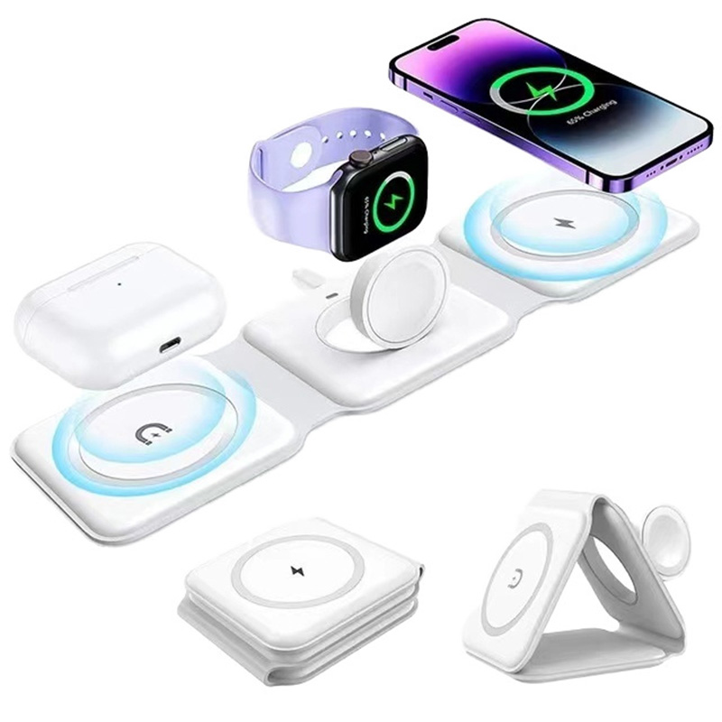 Smart Glasses Magnetic Charging Cable - Magnetyczna składana ładowarka bezprzewodowa 3 w