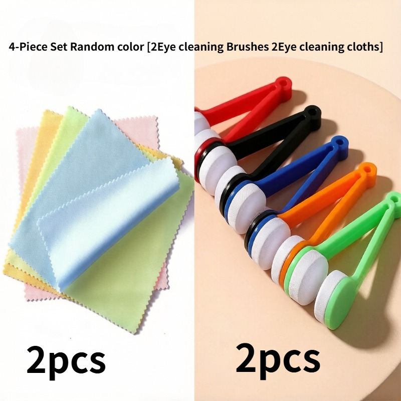 Eyewear Cleaning Cloth Microfiber Kit - Zestaw do czyszczenia okularów, 4 sztuki: