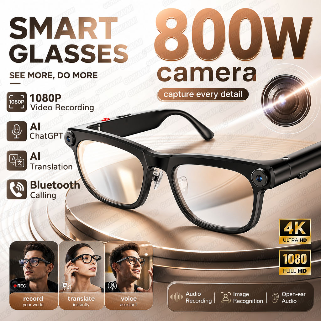 Smart Glasses Camera Video Recording 1080P - Nowe inteligentne okulary AI z kamerą