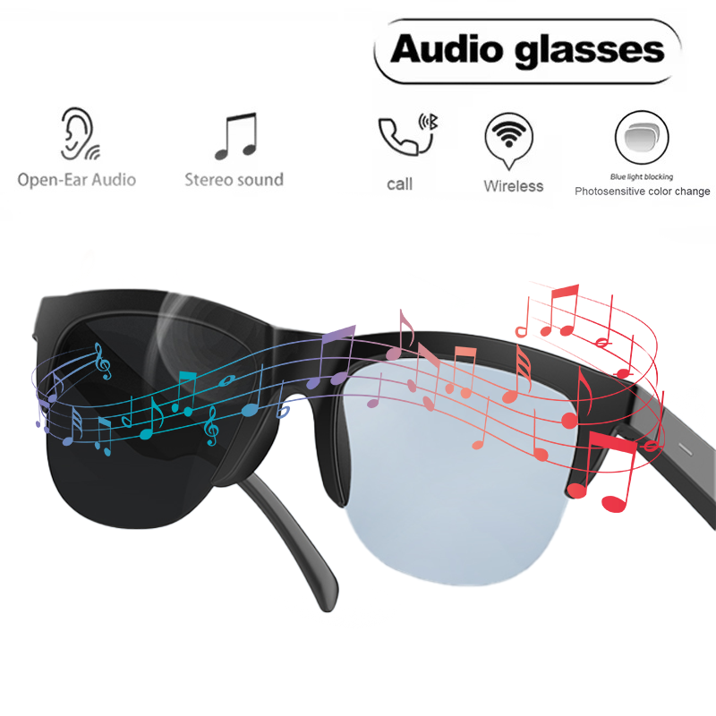 Blue Light Blocking Smart Audio Glasses - Inteligentne okulary przeciwsłoneczne Bluetooth V5.3 z