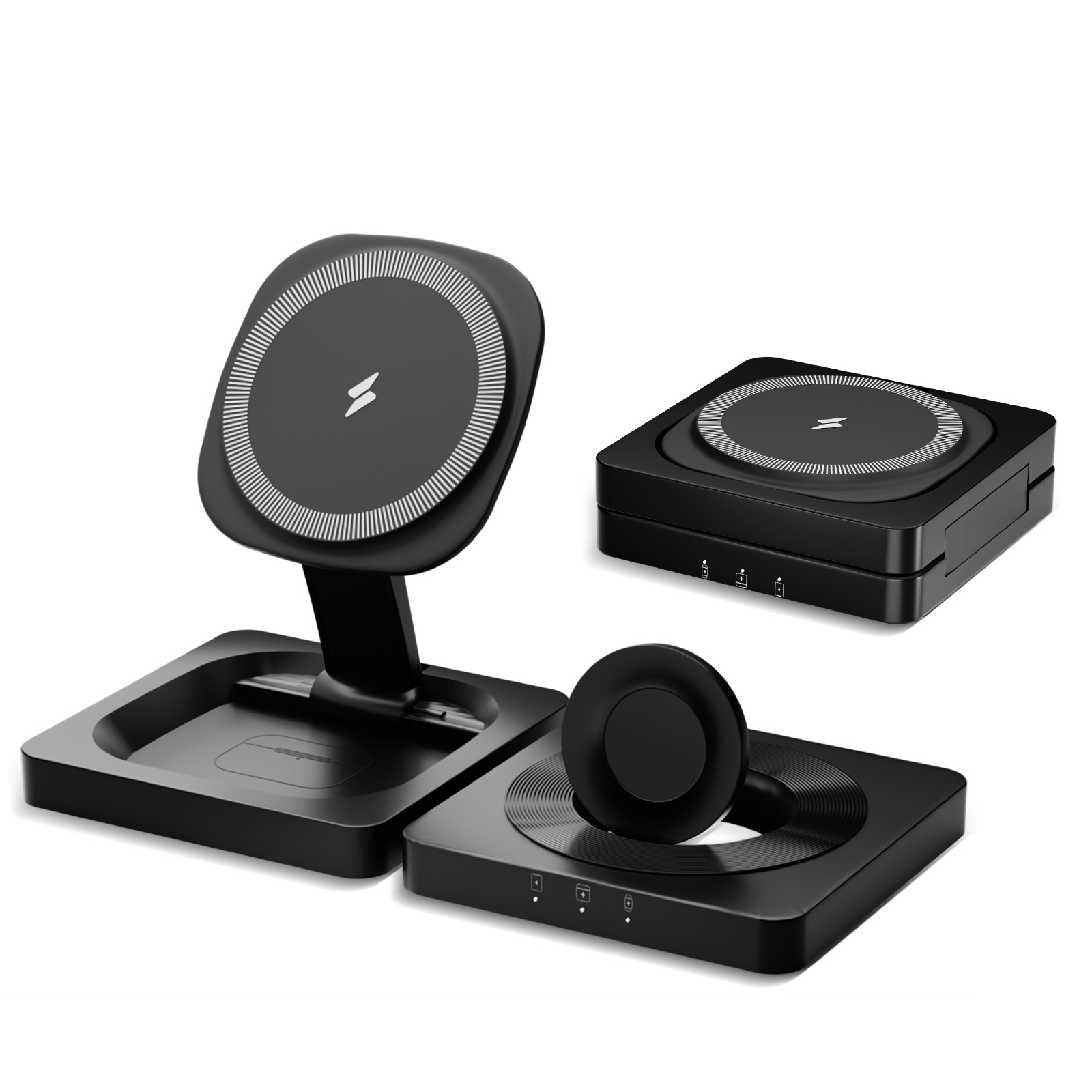 Smart Glasses Magnetic Charging Cable - Ładowarka bezprzewodowa 3 w 1 15W,