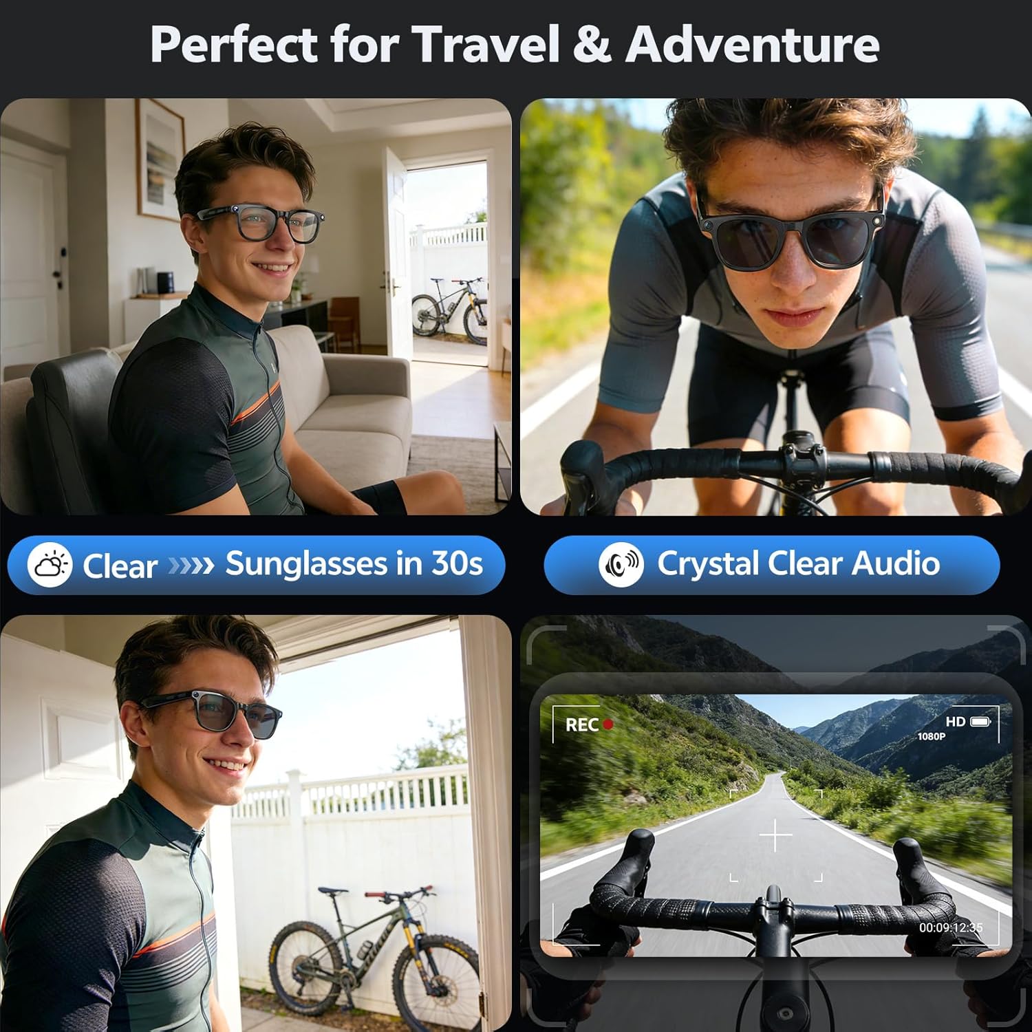 Okulary Smart Glasses 4K 8MP d – Smart Glasses Camera Video Recording 1080P recenzja i cena