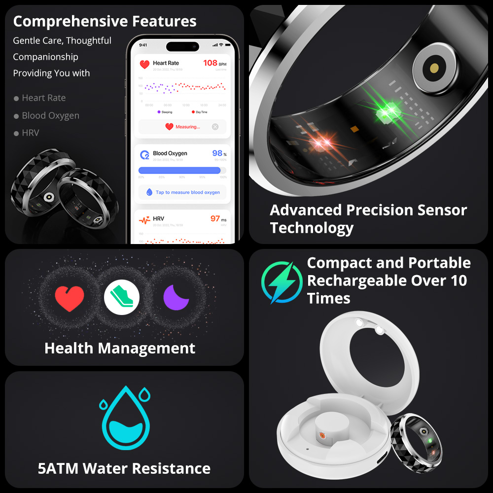 2024 COLMI R11 Smart Ring, Fid – Smart Ring Health Tracker Blood Oxygen recenzja i cena