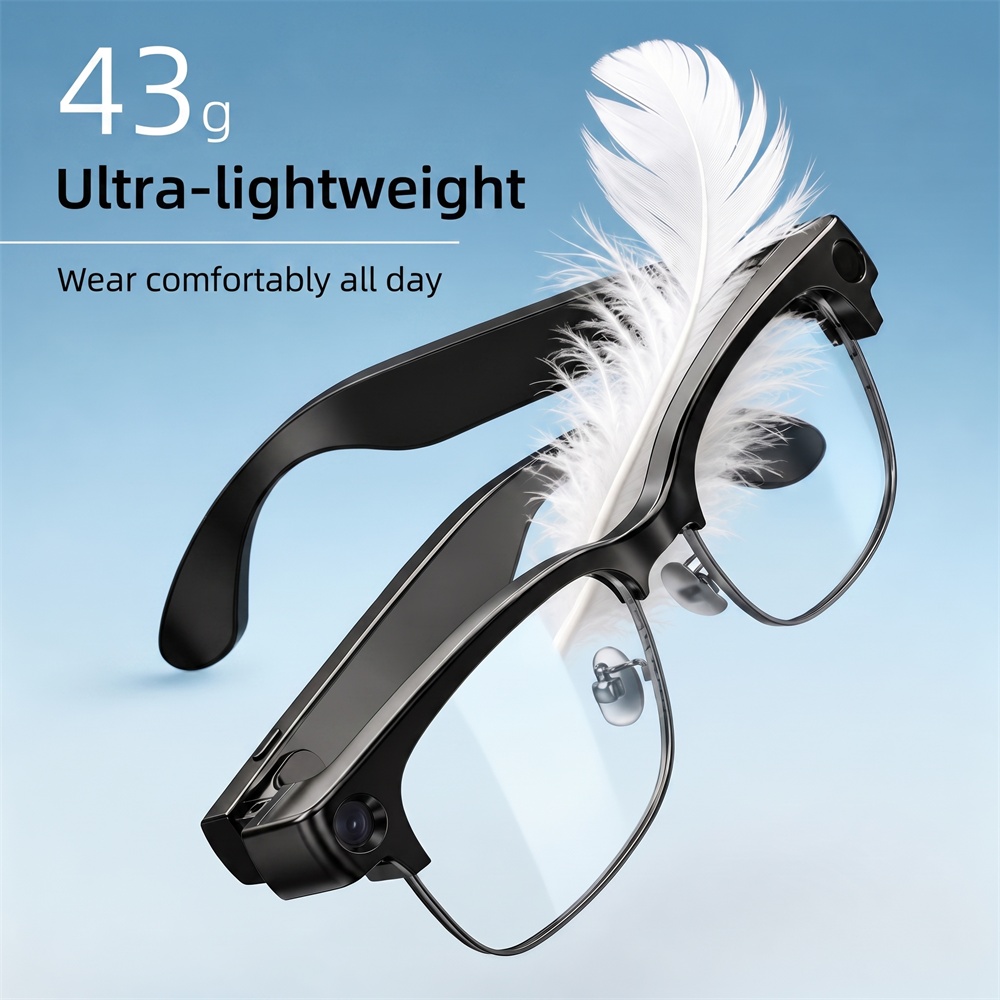 Okulary z kamerą 800W, intelig – Smart Glasses Camera Video Recording 1080P recenzja i cena