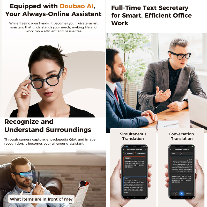 Nowe inteligentne okulary 800W – Smart Glasses Camera Video Recording 1080P recenzja i cena