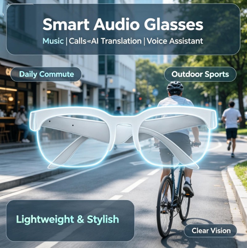 Inteligentne okulary audio z p – Bone Conduction Sunglasses Sports recenzja i cena