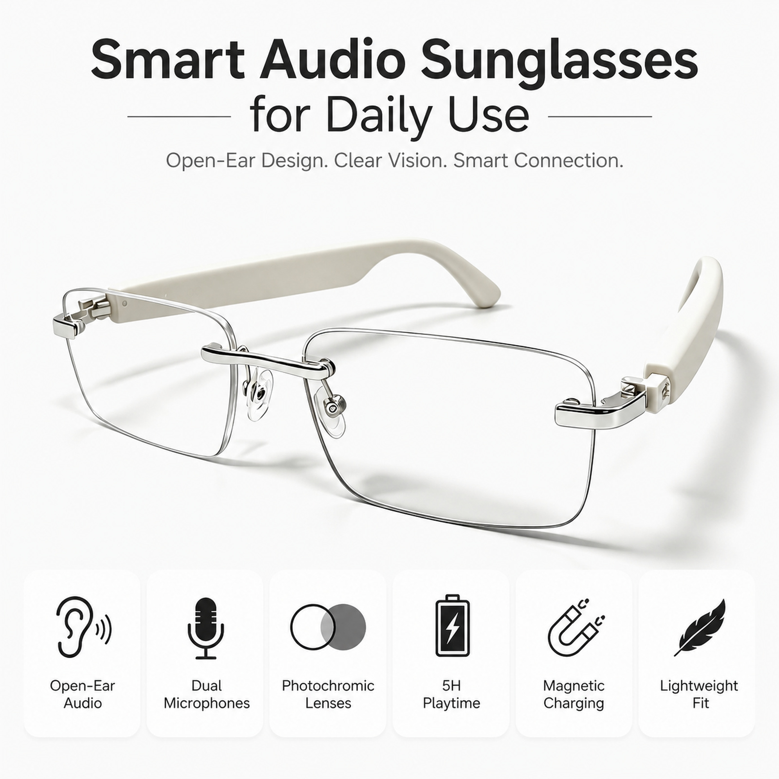 Okulary fotochromowe Smart Gla – Photochromic Smart Sunglasses Audio recenzja i cena