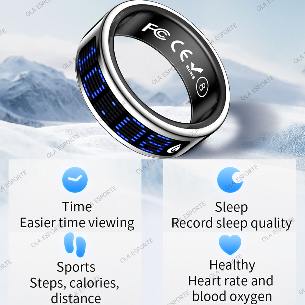 Inteligentny pierścień z ekran – Smart Ring Health Tracker Blood Oxygen recenzja i cena