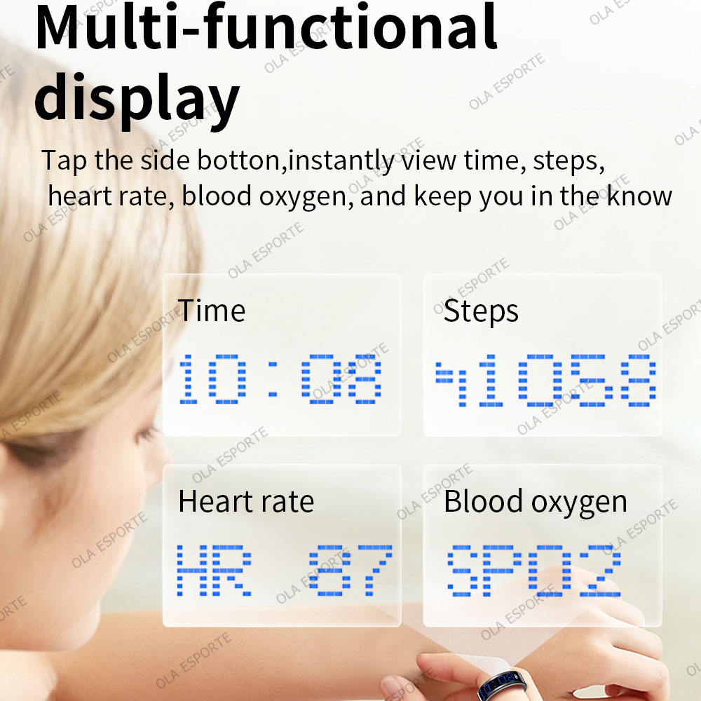 Inteligentny pierścień z ekran – Smart Ring Health Tracker Blood Oxygen recenzja i cena
