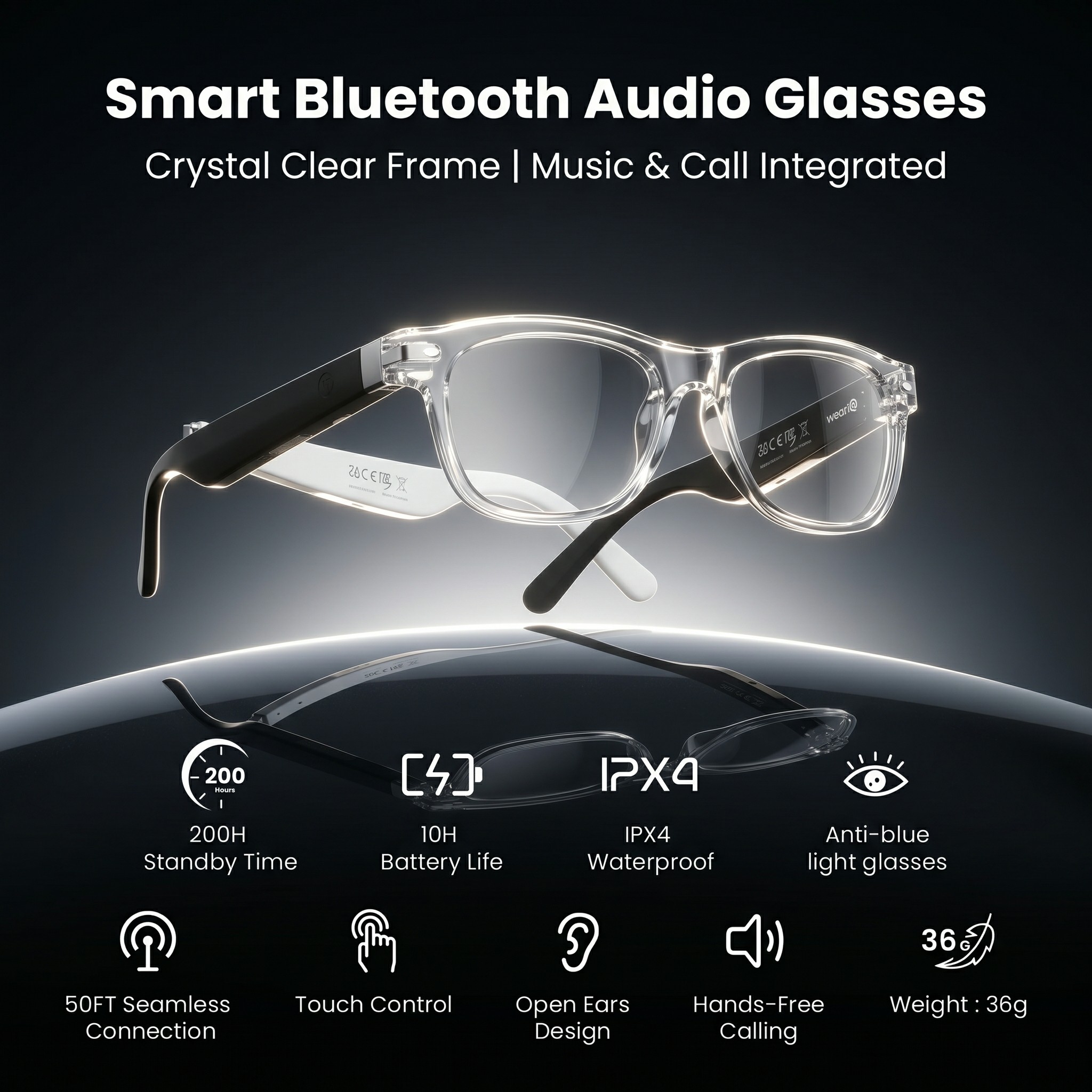 Inteligentne okulary Bluetooth – Smart Audio Glasses Bluetooth Polarized recenzja i cena