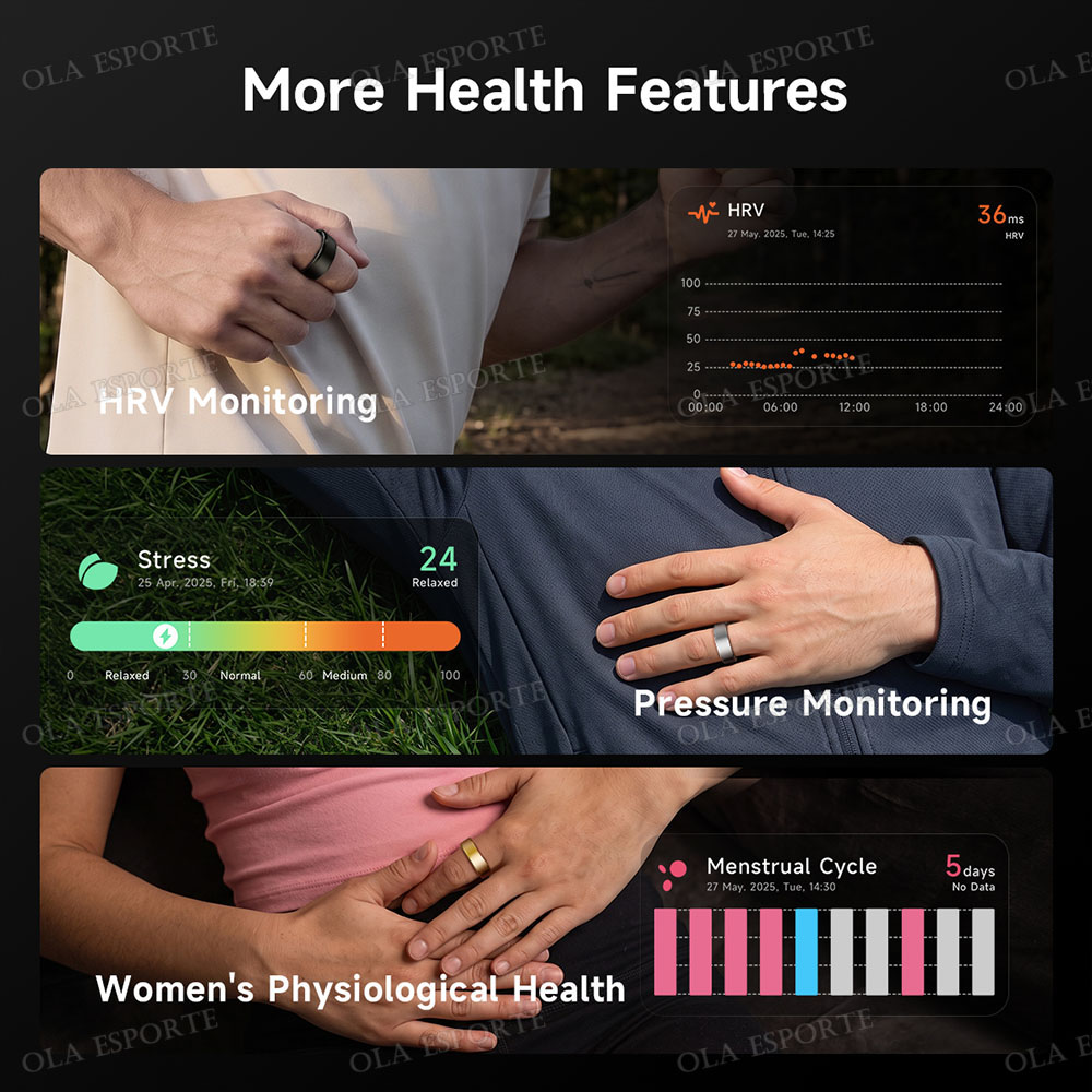 Inteligentny pierścień dla męż – Smart Ring Health Tracker Blood Oxygen recenzja i cena