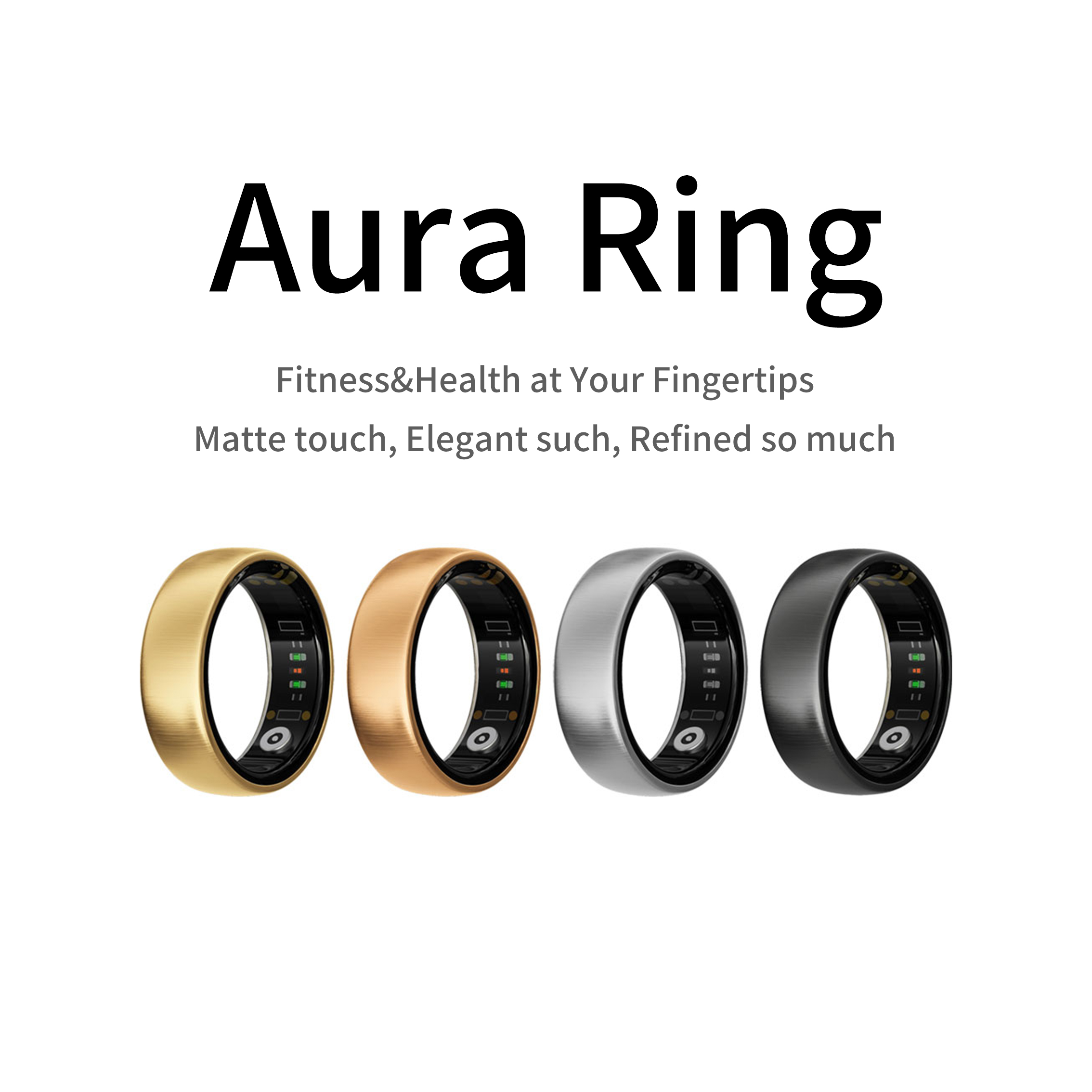 AURA Matt Smart Ring Fitness S – Smart Ring Health Tracker Blood Oxygen recenzja i cena