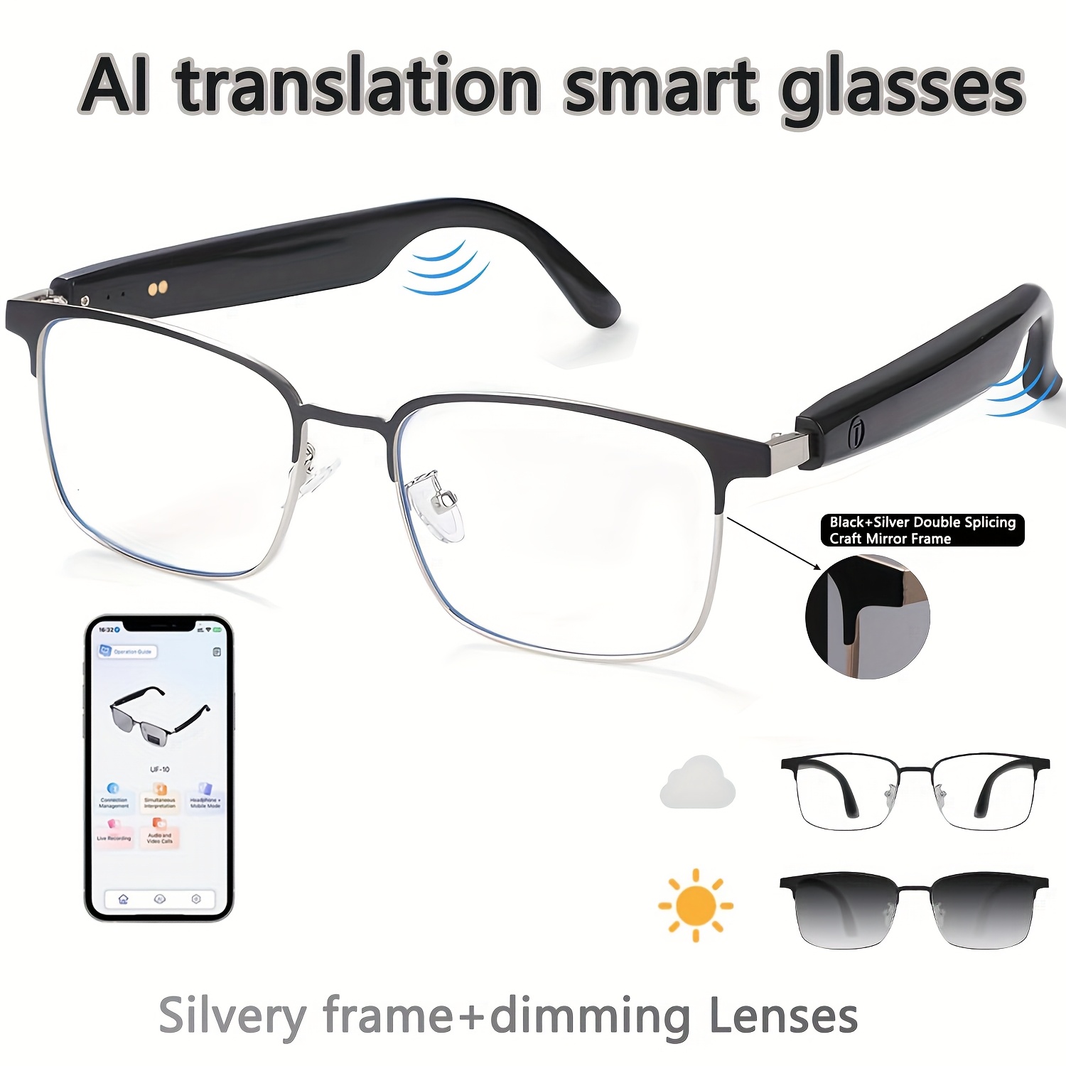 Inteligentne okulary unisex zi – Photochromic Smart Sunglasses Audio recenzja i cena