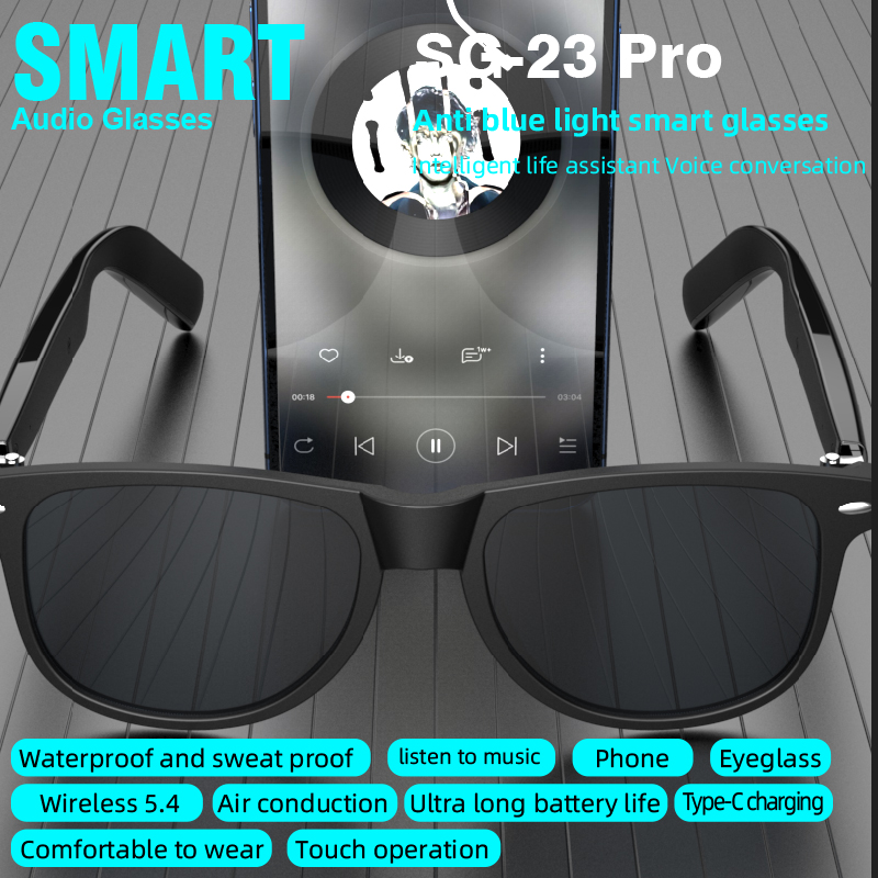 Okulary audio SG‑23 Pro Smart  – Smart Sunglasses Open Ear Music Calls recenzja i cena