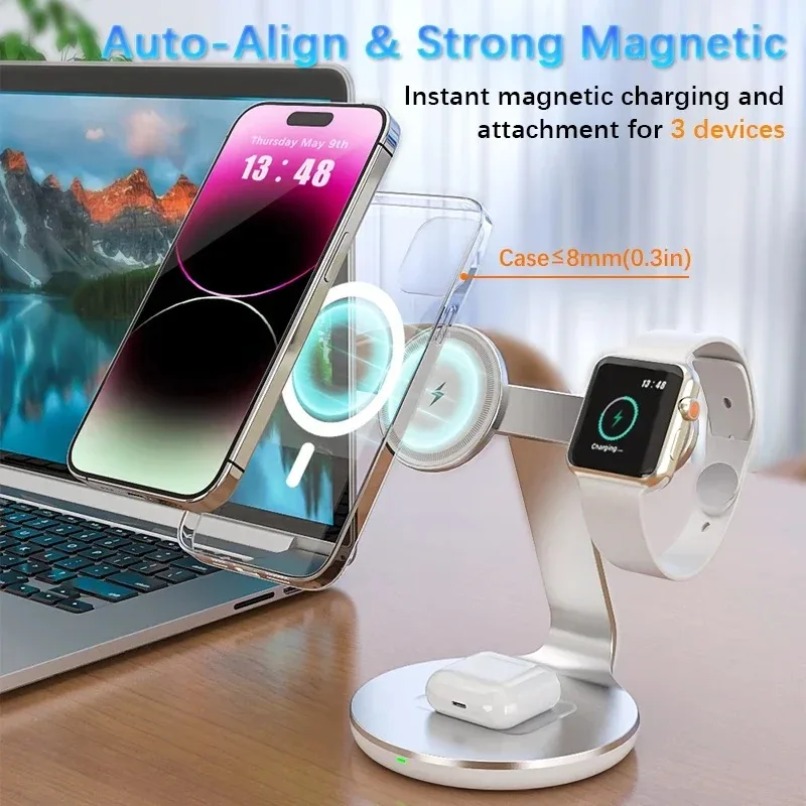 Stacja ładująca 3 w 1 z bezprz – Smart Glasses Magnetic Charging Cable recenzja i cena