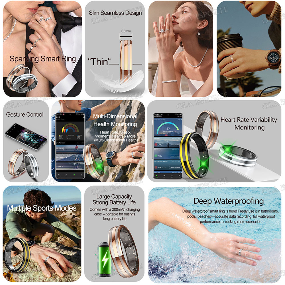 Inteligentny pierścień z funkc – Smart Ring Health Tracker Blood Oxygen recenzja i cena