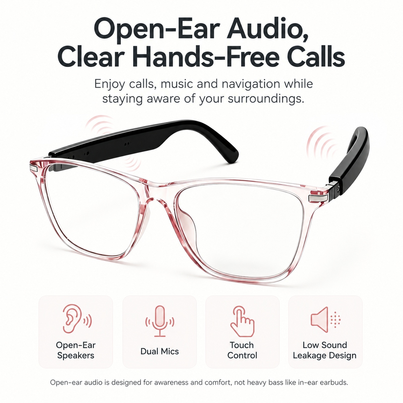 Inteligentne okulary przeciwsł – Smart Sunglasses Open Ear Music Calls recenzja i cena