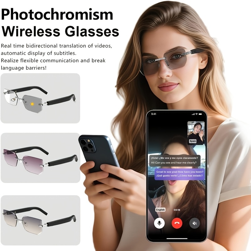 Modne inteligentne okulary prz – Photochromic Smart Sunglasses Audio recenzja i cena