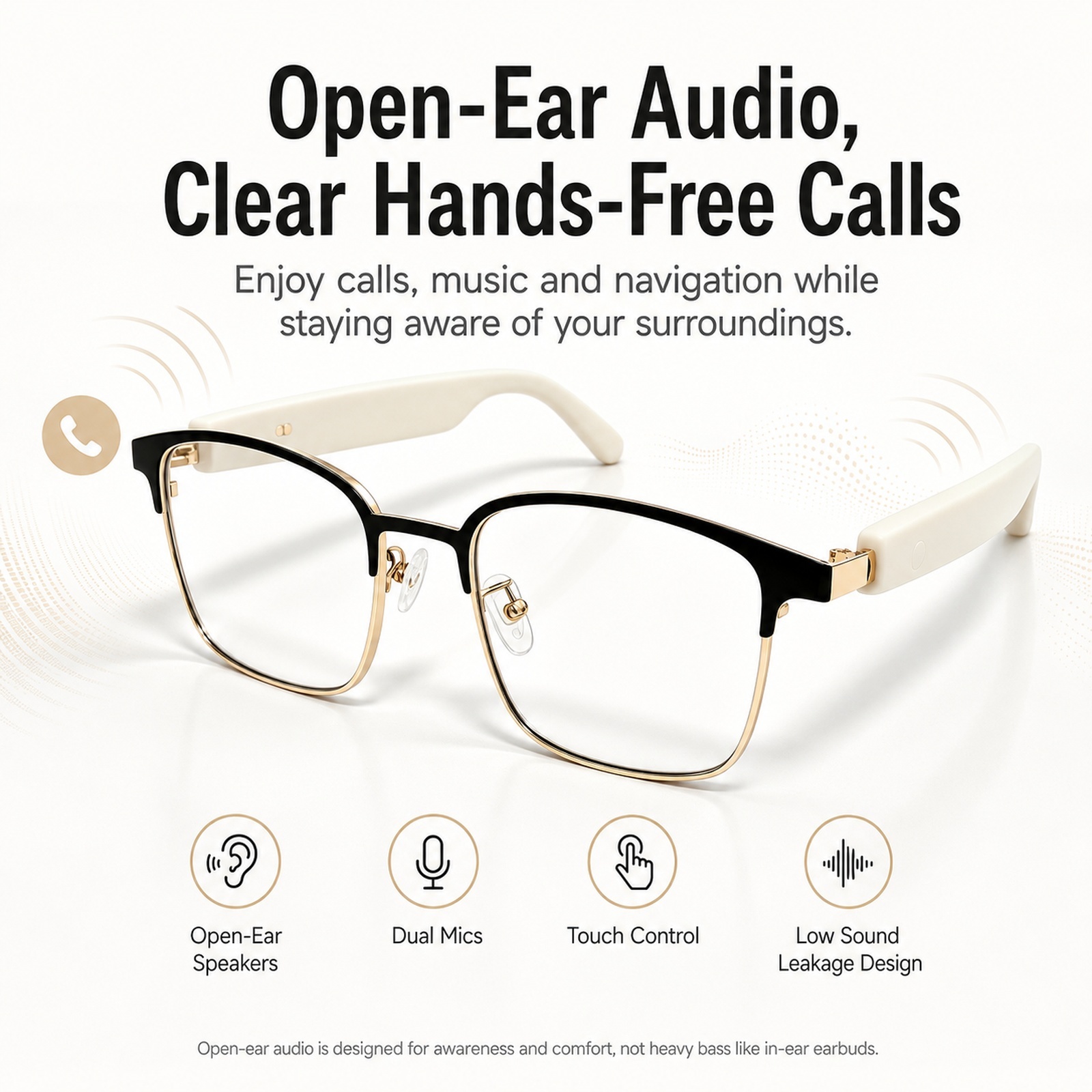 Okulary Bluetooth z otwartymi  – Smart Sunglasses Open Ear Music Calls recenzja i cena
