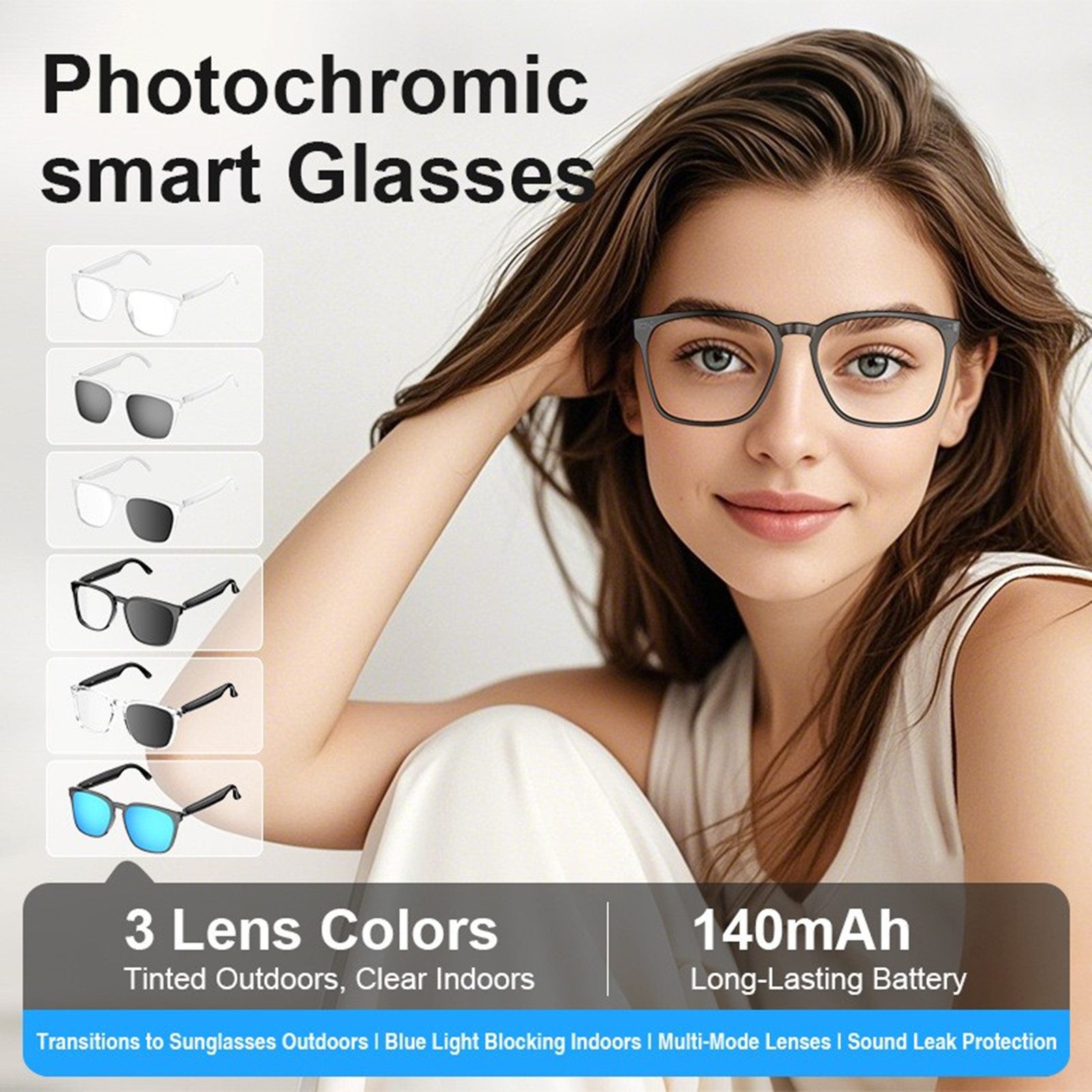 Okulary przeciwsłoneczne z fun – Photochromic Smart Sunglasses Audio recenzja i cena