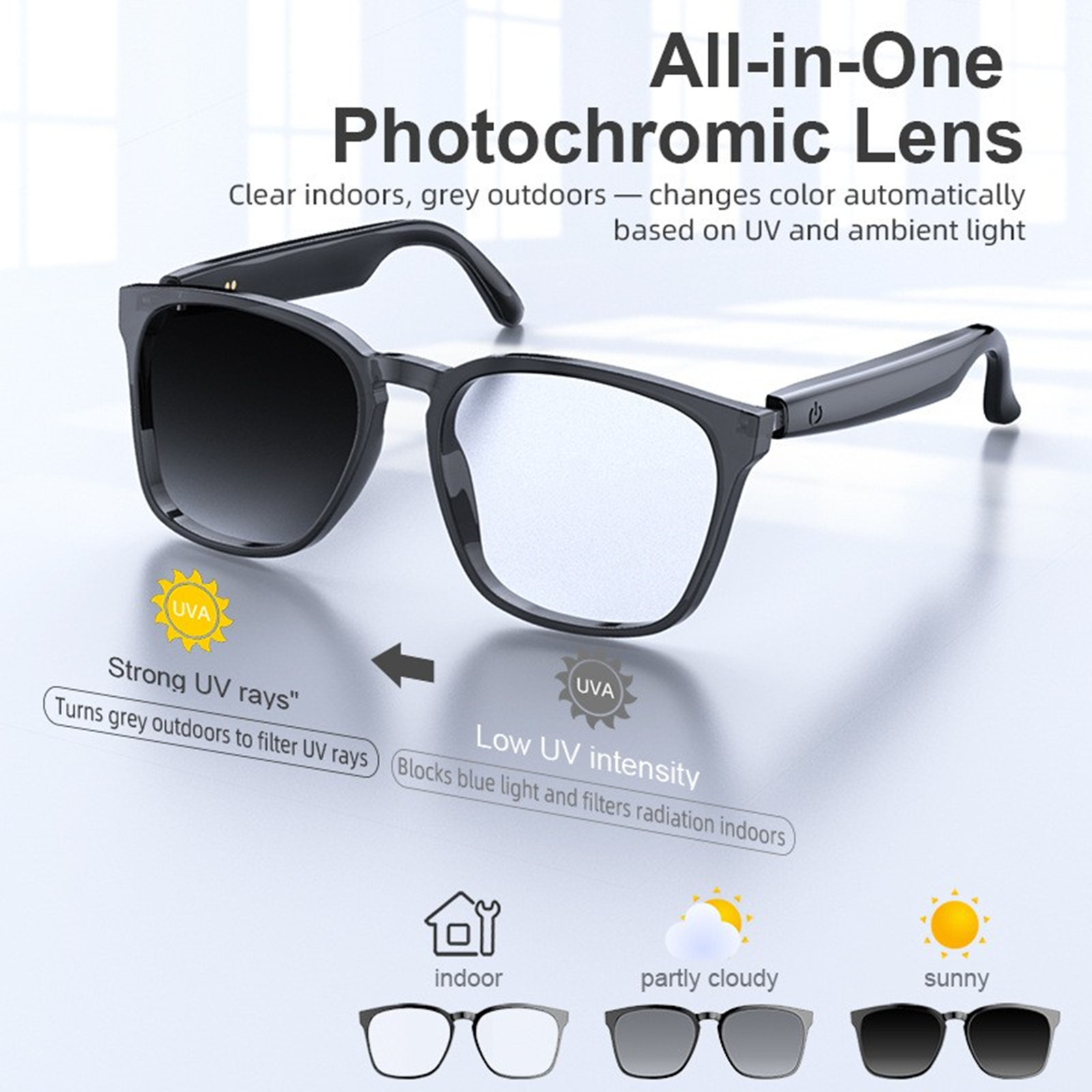 Okulary przeciwsłoneczne z fun – Photochromic Smart Sunglasses Audio recenzja i cena