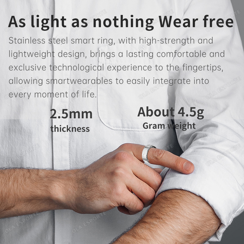 Inteligentny pierścień ze stal – Smart Ring Health Tracker Blood Oxygen recenzja i cena