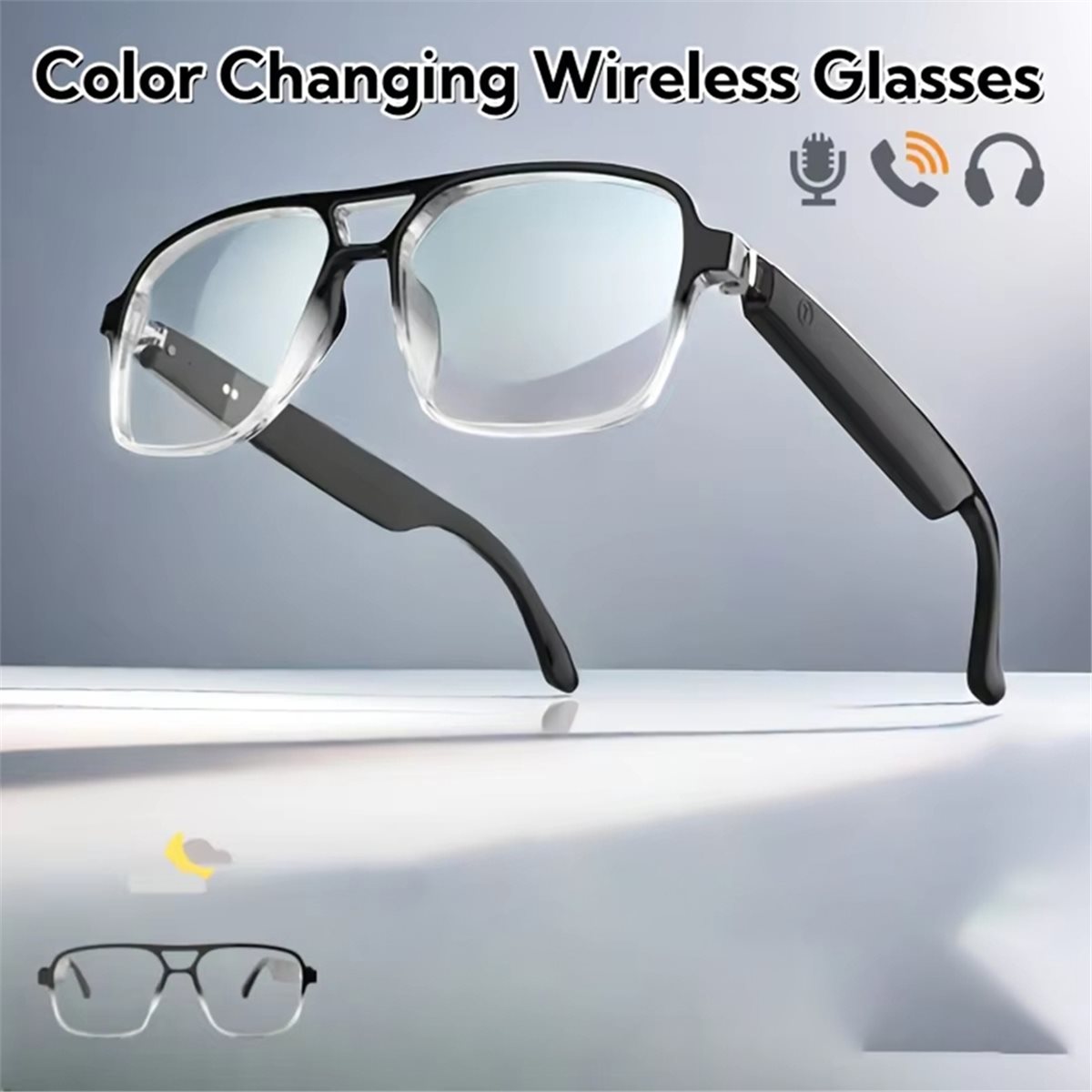 Inteligentne okulary bezprzewo – Photochromic Smart Sunglasses Audio recenzja i cena