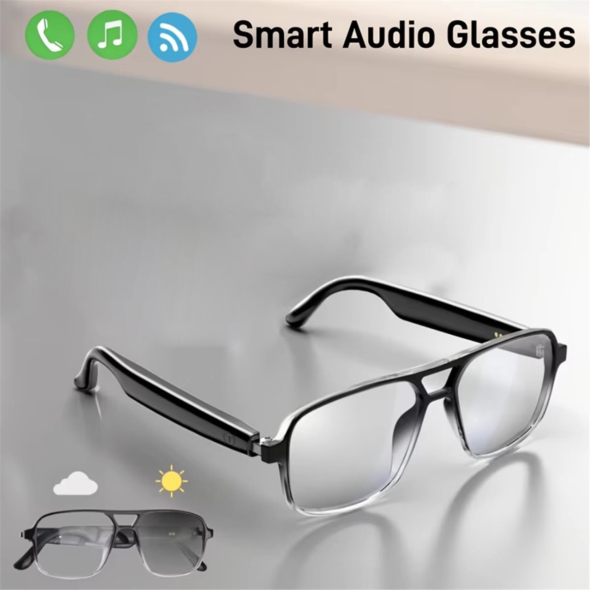 Inteligentne okulary bezprzewo – Photochromic Smart Sunglasses Audio recenzja i cena