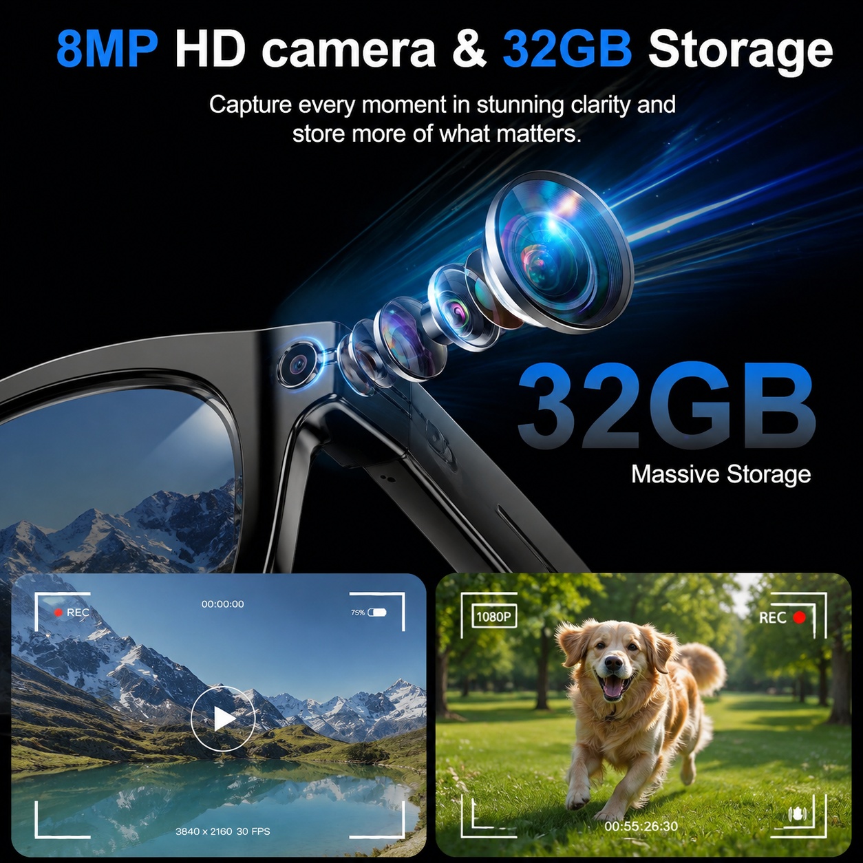 Inteligentne okulary AI 2026 z – Smart Glasses Camera Video Recording 1080P recenzja i cena