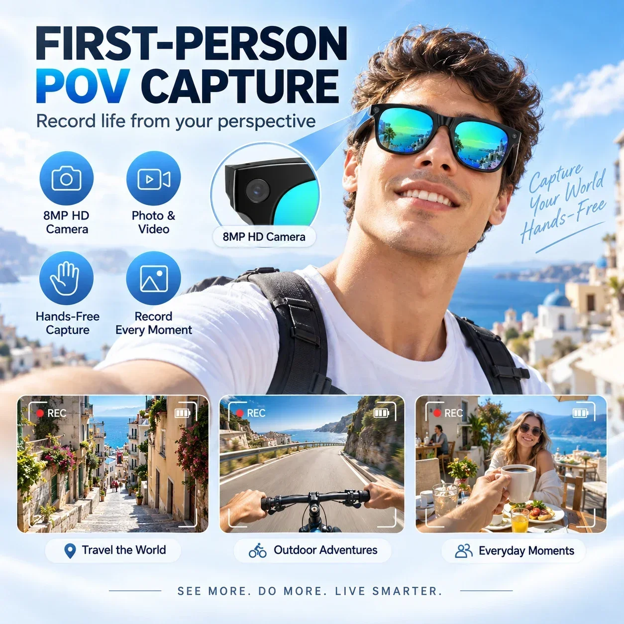 Inteligentne okulary AI 2026 M – Smart Glasses Camera Video Recording 1080P recenzja i cena