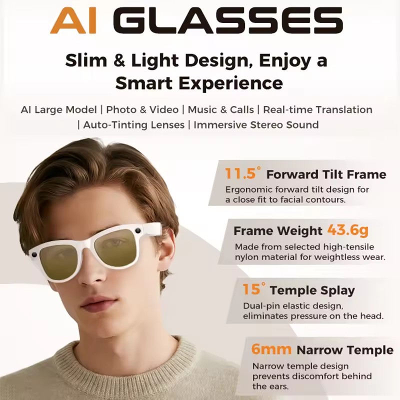 Nowe okulary inteligentne z ka – Smart Glasses Camera Video Recording 1080P recenzja i cena