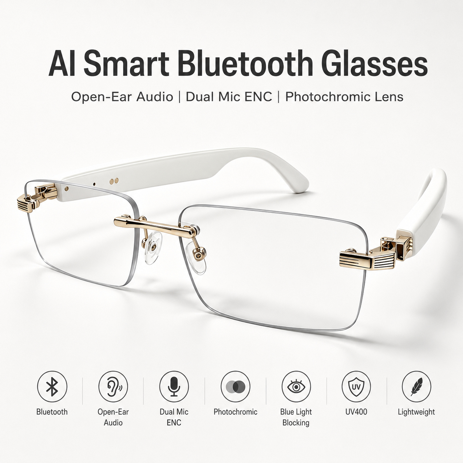 Inteligentne okulary przeciwsł – Photochromic Smart Sunglasses Audio recenzja i cena