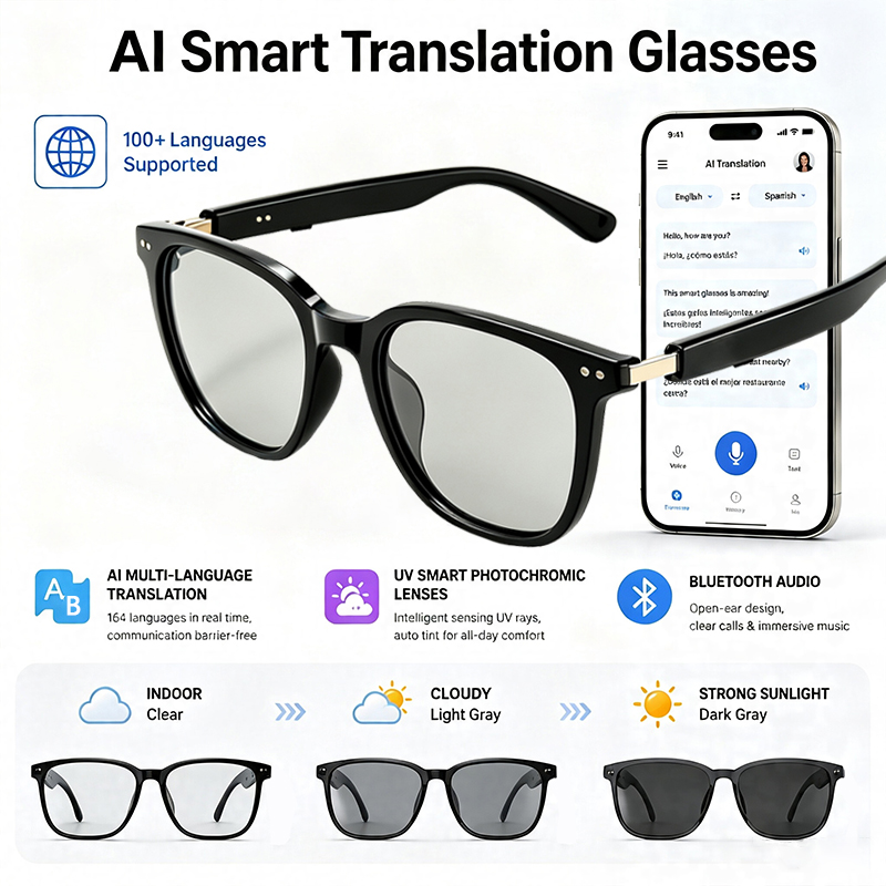 Inteligentne okulary z funkcją – Smart Audio Glasses Touch Control recenzja i cena