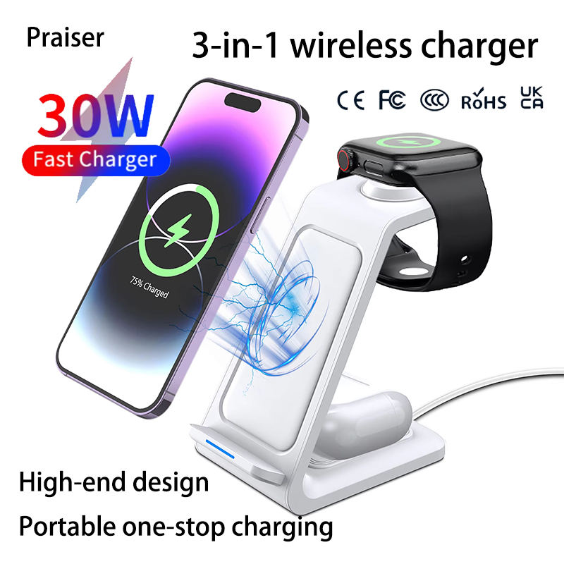 Stacja ładująca 3 w 1 bezprzew – Smart Glasses Magnetic Charging Cable recenzja i cena