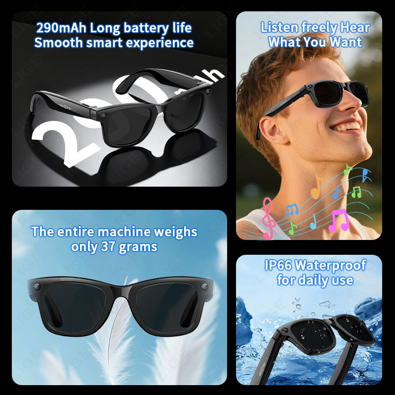Okulary inteligentne AI z 5-me – Smart Glasses Camera Video Recording 1080P recenzja i cena